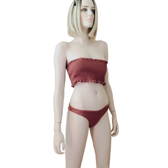 Zaful Forever Young 2 Piece Swimsuit Bikini Bathing Suit Shirred Smocked NWOT - Picture 5 of 15